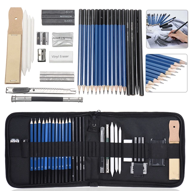 Art Supplies, Sketching Drawing Kit Set With Shading Pencils For