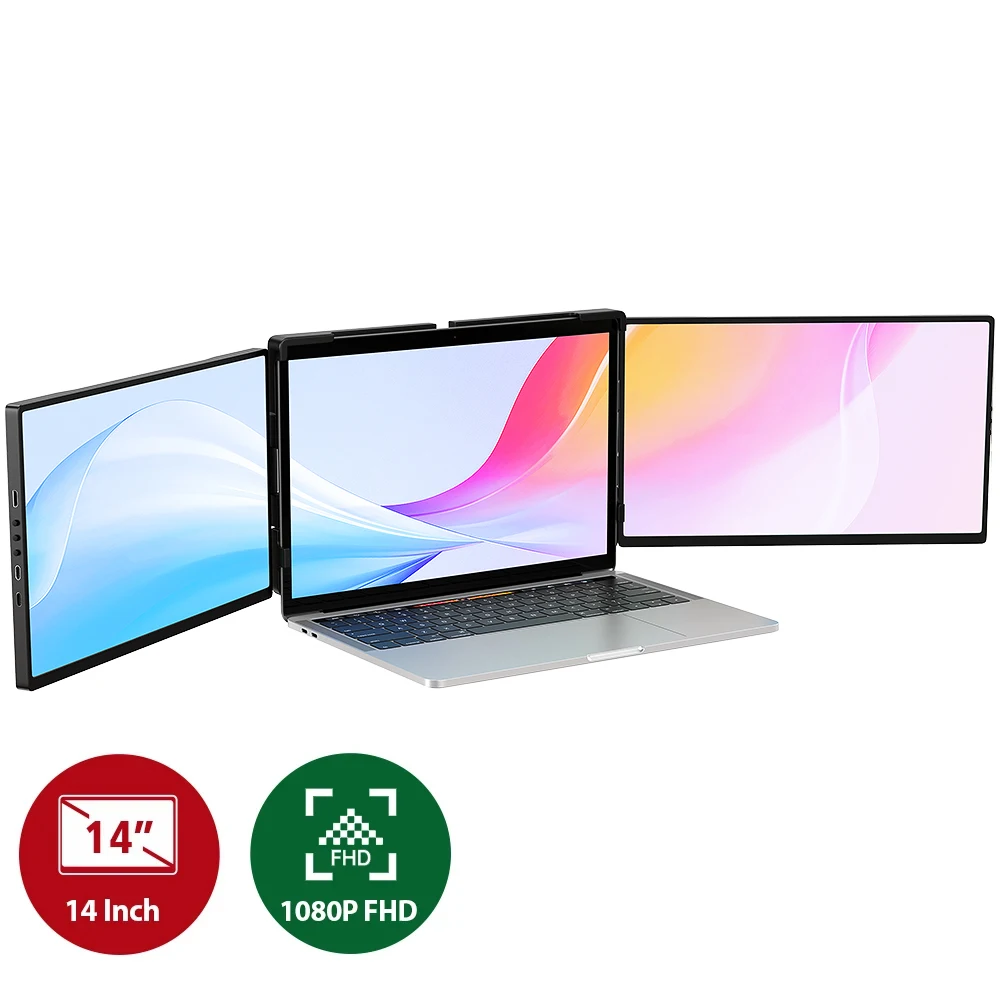 Portable Tri-Screen Monitor 14インチ 00414ce126c17e7ee8fc07149e7b27