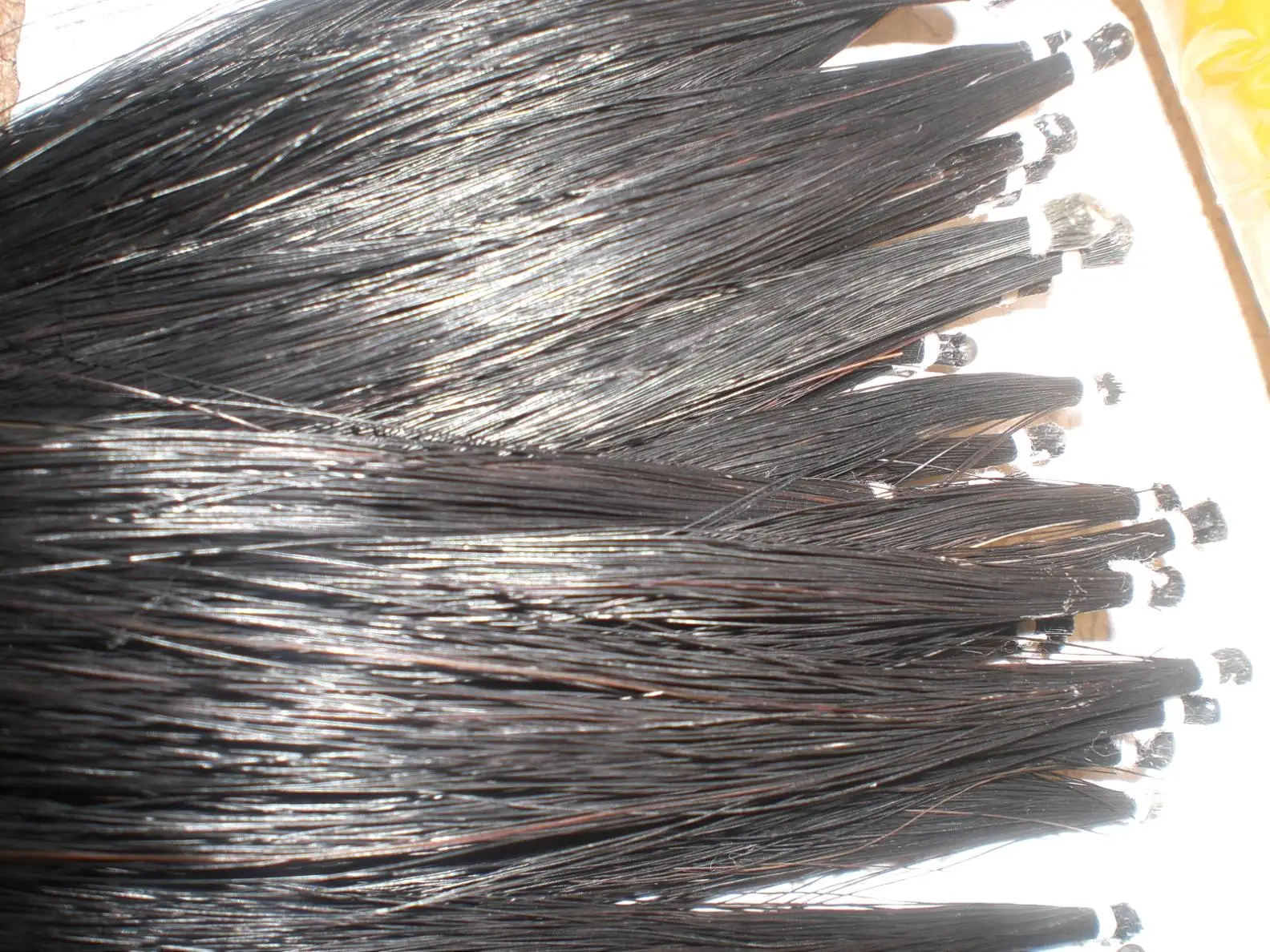 1 Hank High Quality Horse Tail Hair Bow Hair 6-7 Grams Black Horse 82 Cm Length