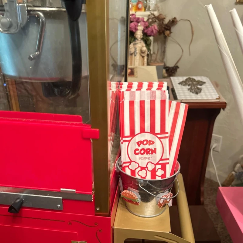 50 Stück Popcorn-Verpackungsbeutel, Snack-Leckereien, Behälter, Eimer, Hochzeit, Geburtstag, Party, Filmnacht, Zubehör, individuelle Lebensmittelbeutel-Box – Detail 4
