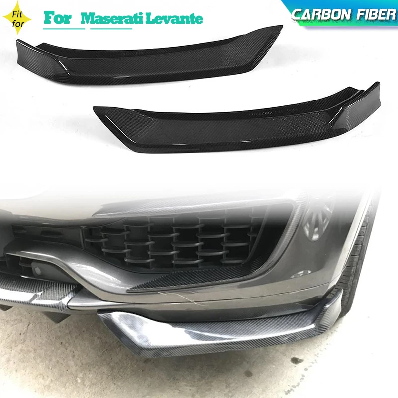 Carbon Fiber Car Front Bumper Splitters Spoiler For Maserati Levante