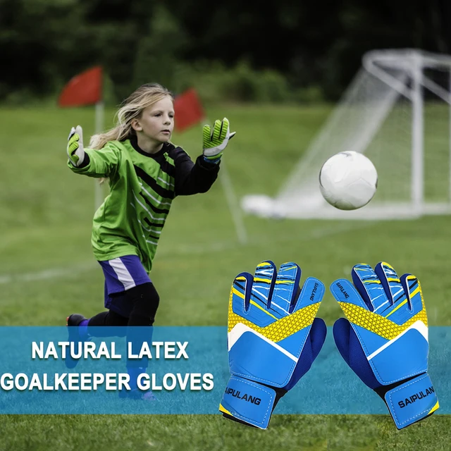  Guantes de portero de fútbol para niños, guantes de portero de fútbol  para niños de 5 a 16 años, guantes de portero suaves (color C, talla 6) :  Deportes y Actividades