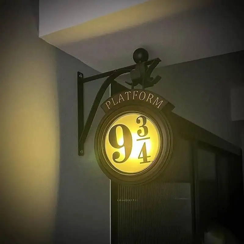 2023 Unique LED Wall Hanging Lamps Magic Night Light Platform 9 3/4 Night Light 3D Lamp Home Room Decor Kids Birthday Gift