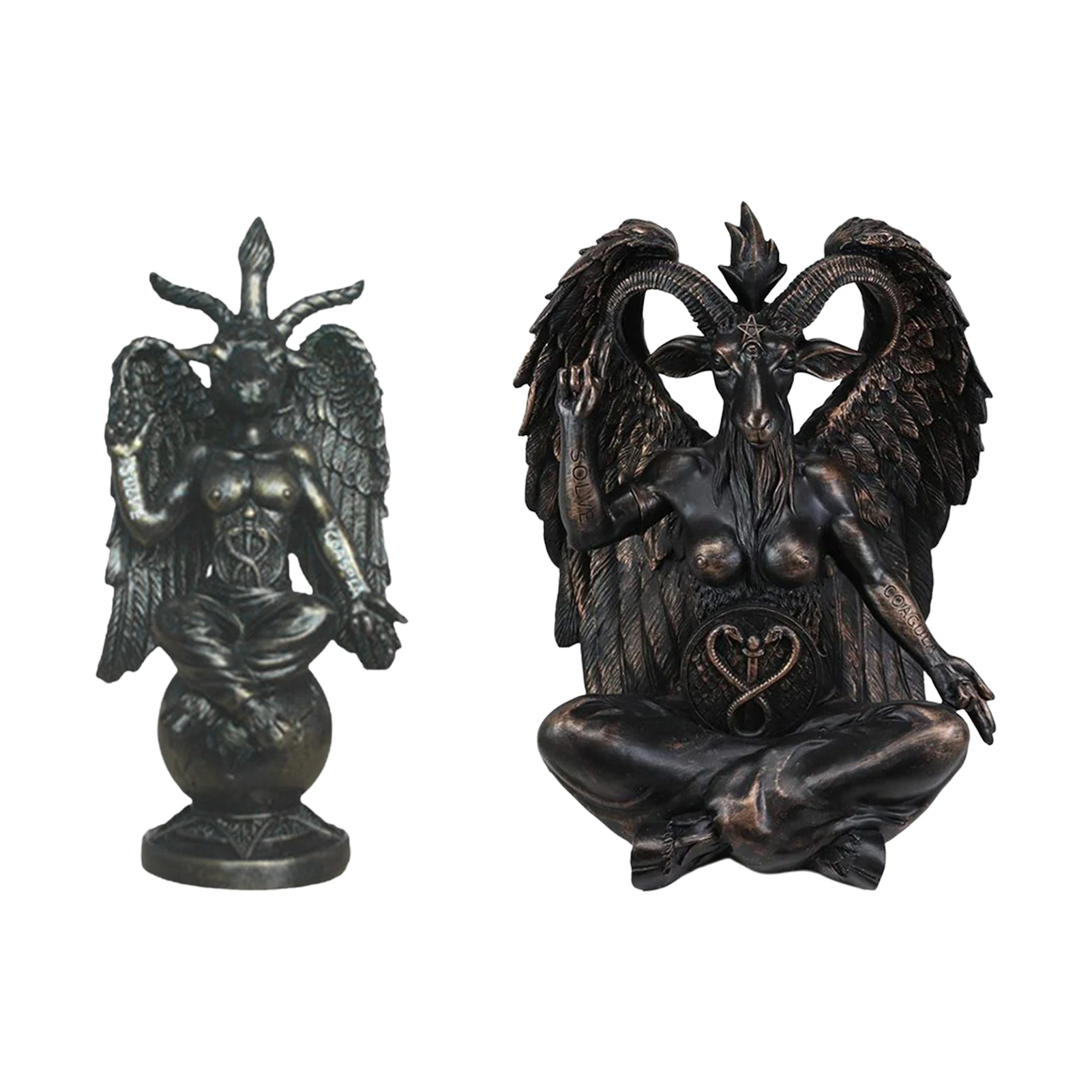Baphomet Satan Statue Black Satan Figurine Decoration Goat Resin Statue With Exquisite Workmanship Religious Ornaments for Home