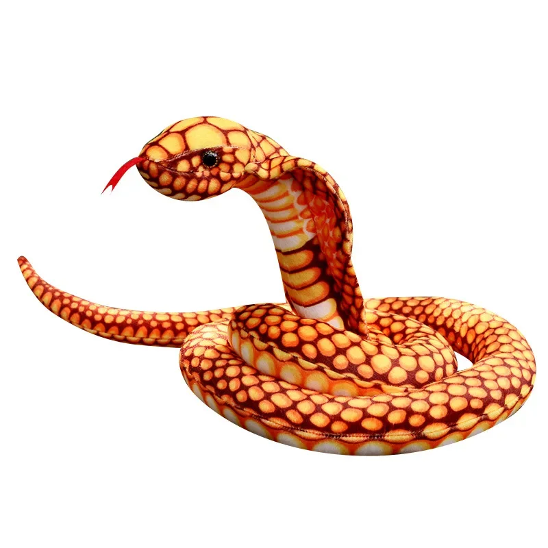 thumbnail image 1 of Juguete de peluche de cobra de simulación, muñeco de pitón, muñeco de trapo, serpiente enrollada, decoración para fiestas infantiles, decoración de Halloween, juguete de peluche, 1 of 3