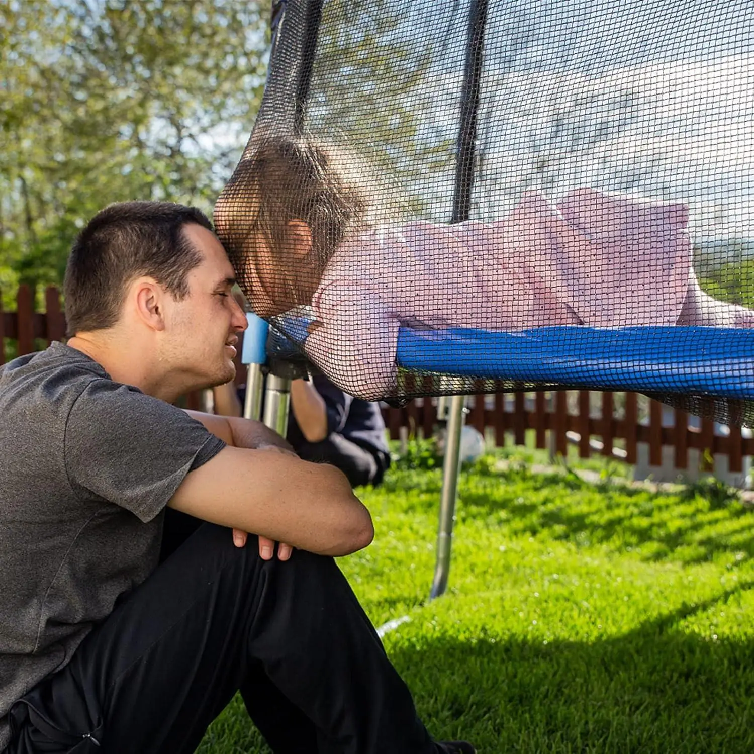 6/8/10FT Trampoline Replacement Safety Net Weather-Resistant Protection Net with Double-Headed Zipper for Kid Outdoor Sports 6
