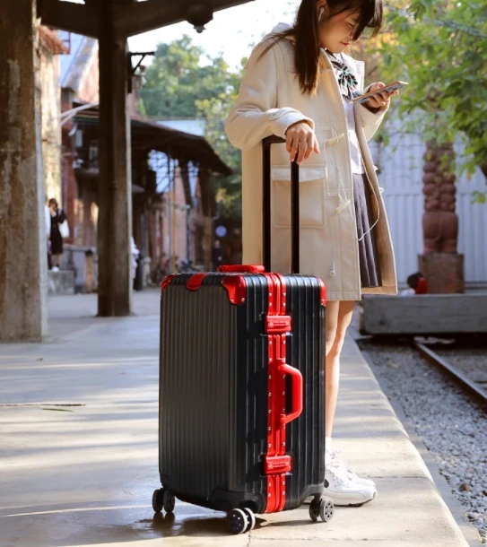 

B246 Luggage case for men with large capacity sturdy and durable thickened lever password box children's travel case