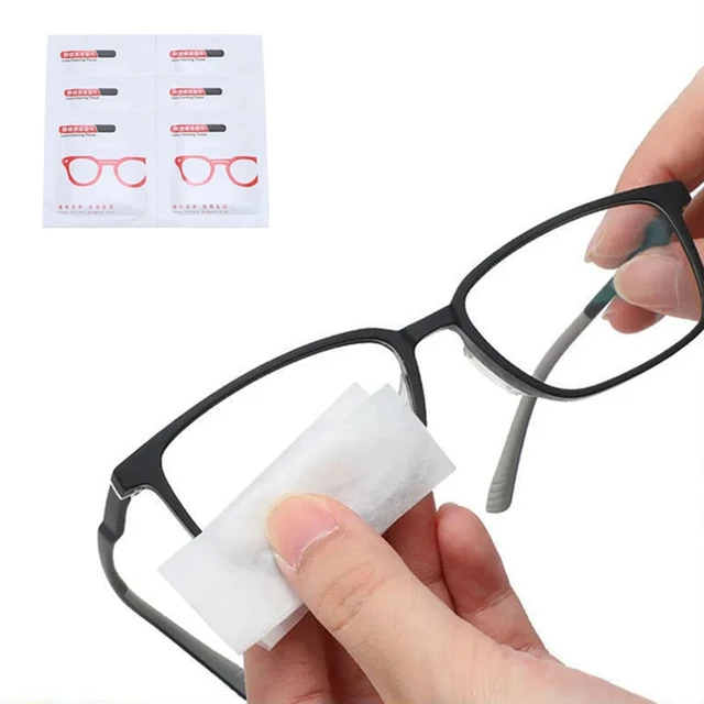 Limpiador de gafas, toallitas húmedas desechables, antivaho, eliminador de  polvo, limpieza de lentes, gafas de sol, pantalla de teléfono, 100  unids/lote por caja - AliExpress