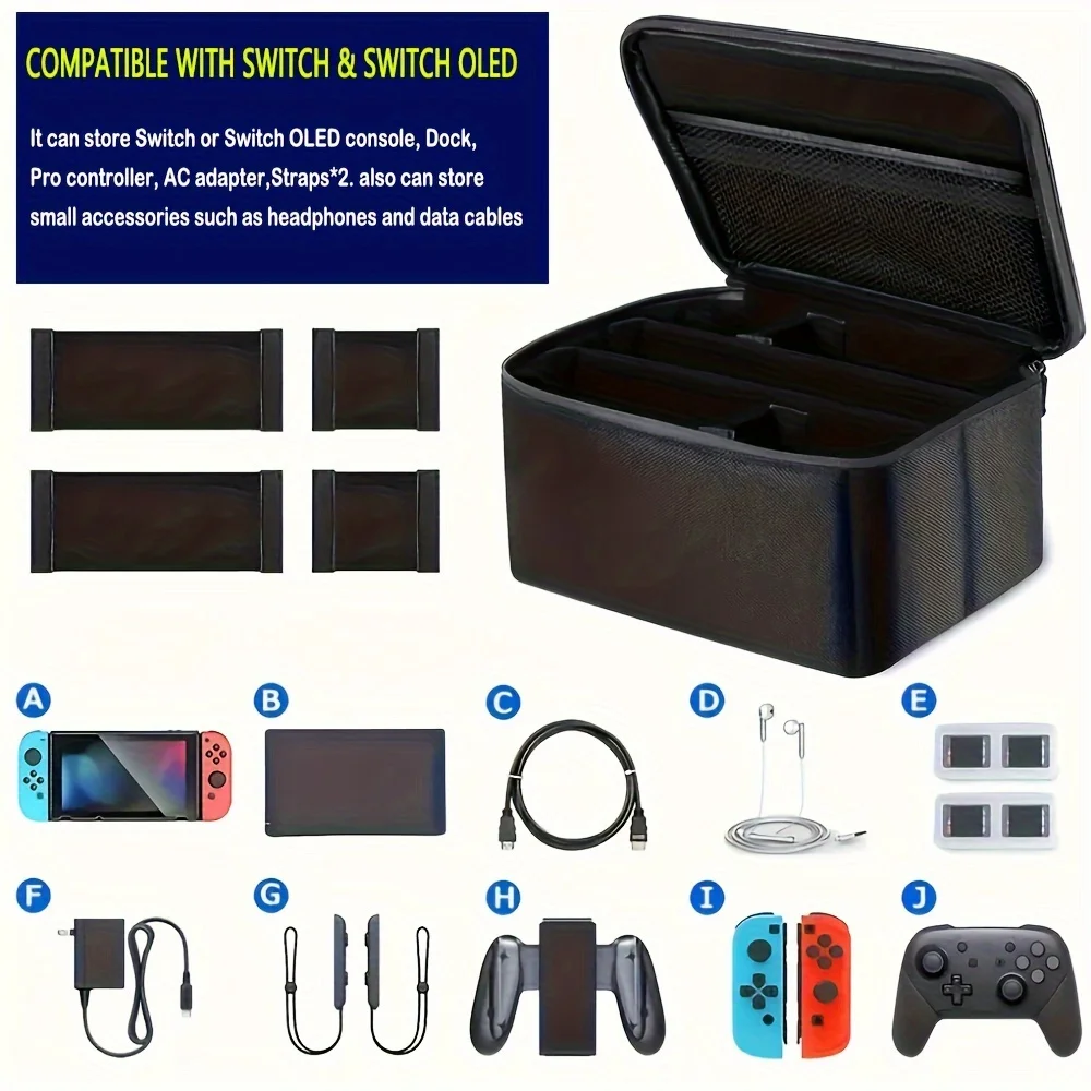 Switch Case Suitable for Switch OLED/Lite Travel Storage Host Accessory Protection Portable Detachable Compartment