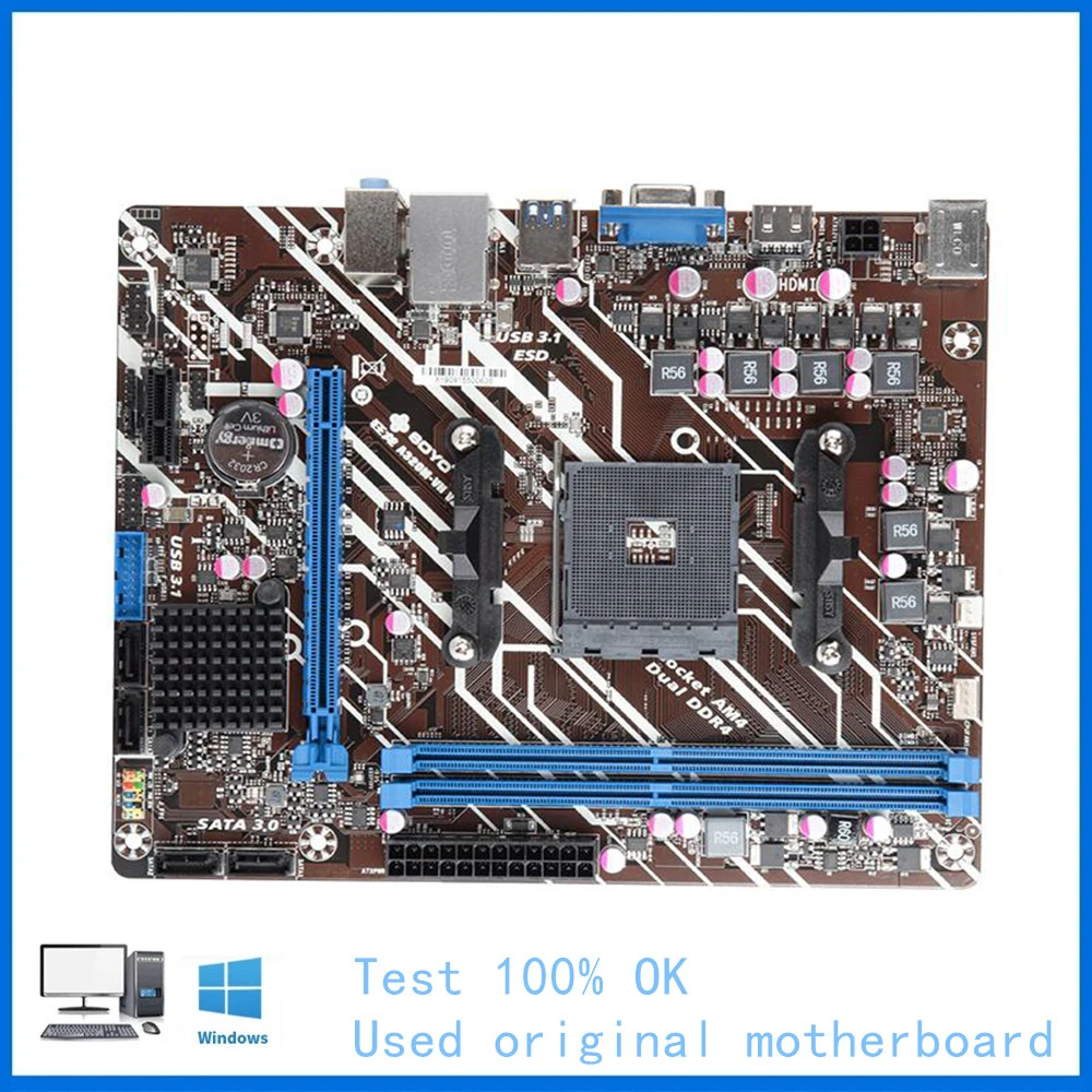 

Используется для материнской платы SOYO Φ V2.0 USB3.0 SATA3 AM4 DDR4 32G A320