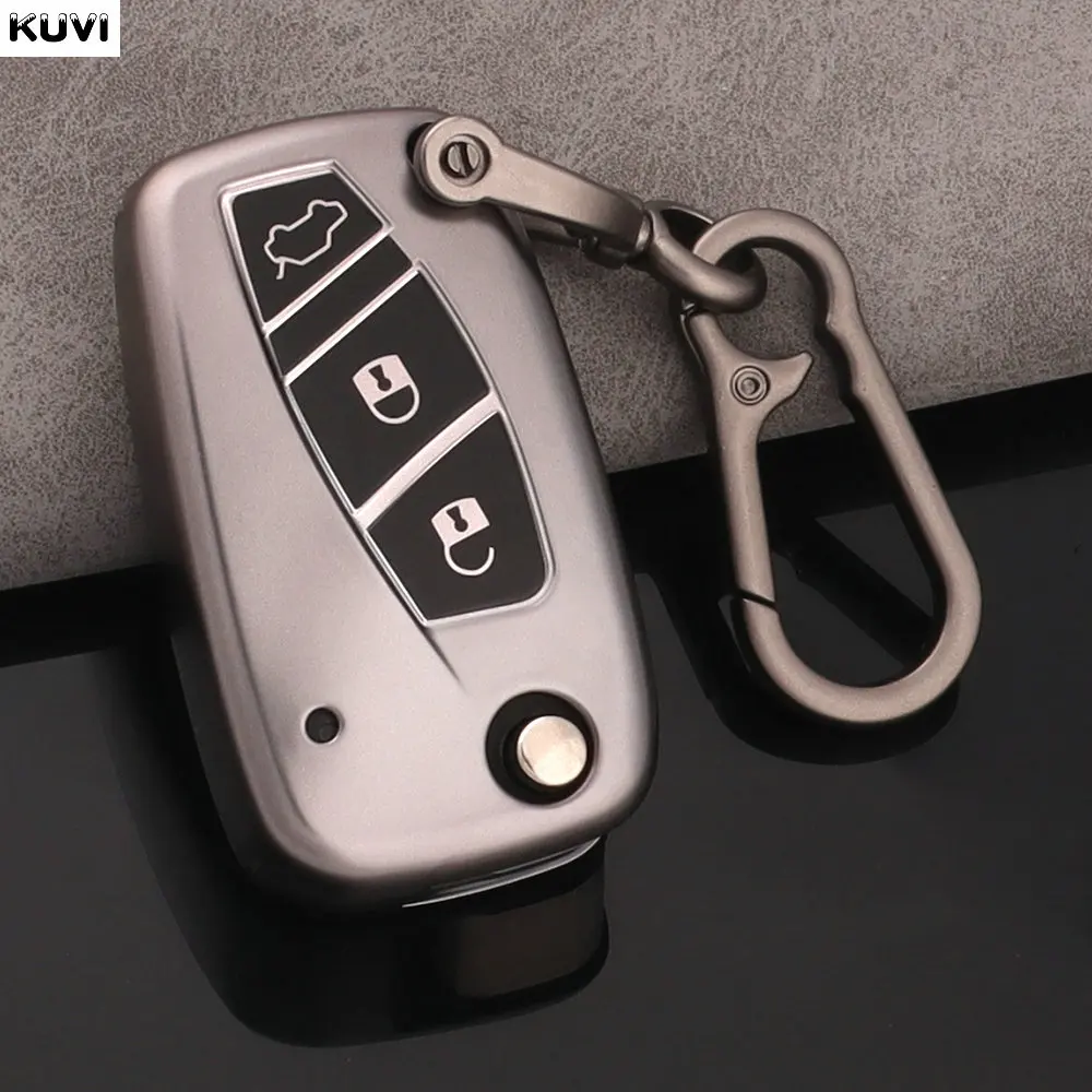 Premium TPU Car Flip Key Case Cover - 3-Button Protection Accessory