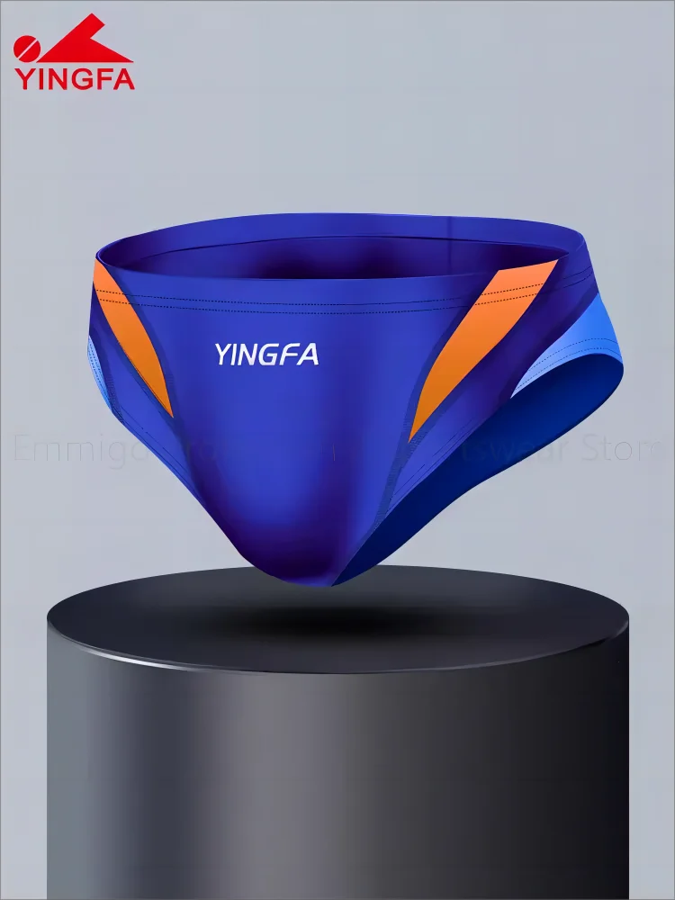 YINGFA Mens Racing 수영복 소년 통기성 경쟁 수영 반바지 남성용 ..