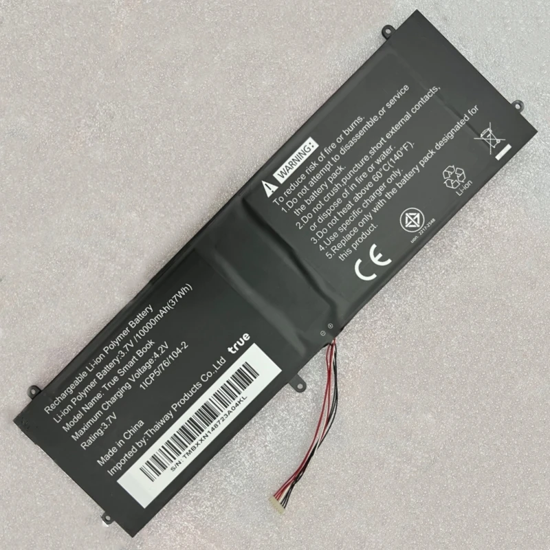 

New 1/CP5/76/104-2 Laptop Battery 3.7V 37Wh 10000mAh For True Smart Book Tablet PC