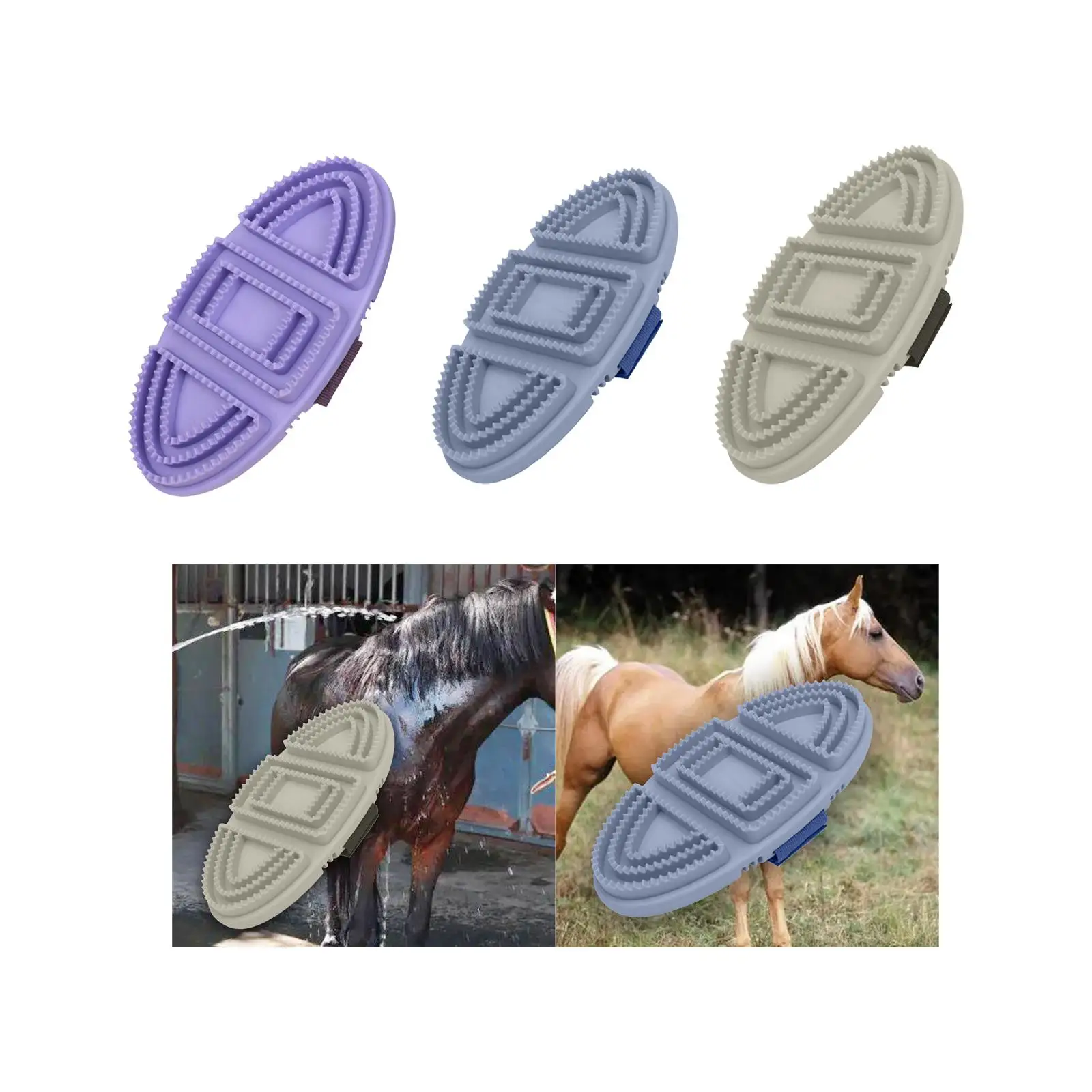 Horse Brush Horse Grooming Care Lightweight Easy to Use Horses Cleaning Comb 3