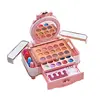 Kids Cosmetics Makeup Set Suitcase Dressing Case Girl Princess Kids Lipstick Eye Shadow Set A Birthday Present Toys Beauty Box 6