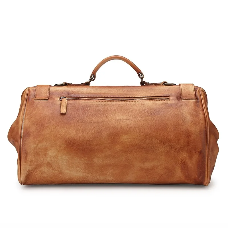 Men Vintage Crazy Horse Genuine Leather Travel Bag big Travel Duffel bag Cow Leather Carry On Luggage Weekend large shoulder Bag