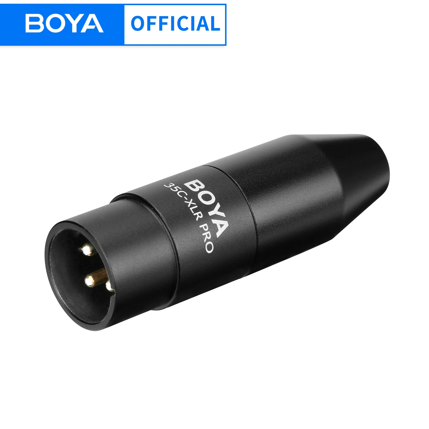 Boya-mini-jack Xlr Pro Adaptador 35 mm Trs Fêmea para Xlr Macho Conversor de Energia Microfone