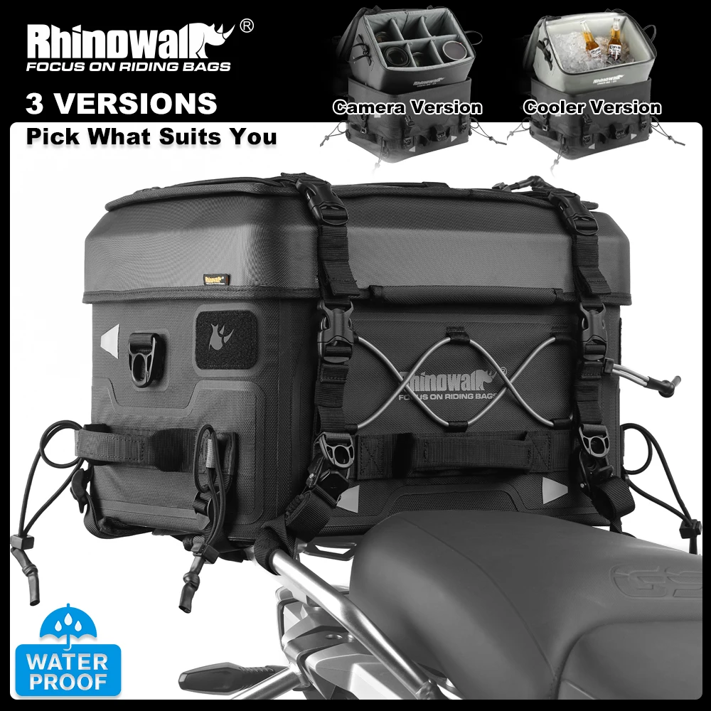 Rhinowalk Motorcycle Tail Bag Waterproof 36L Camera Or Cooler Bag