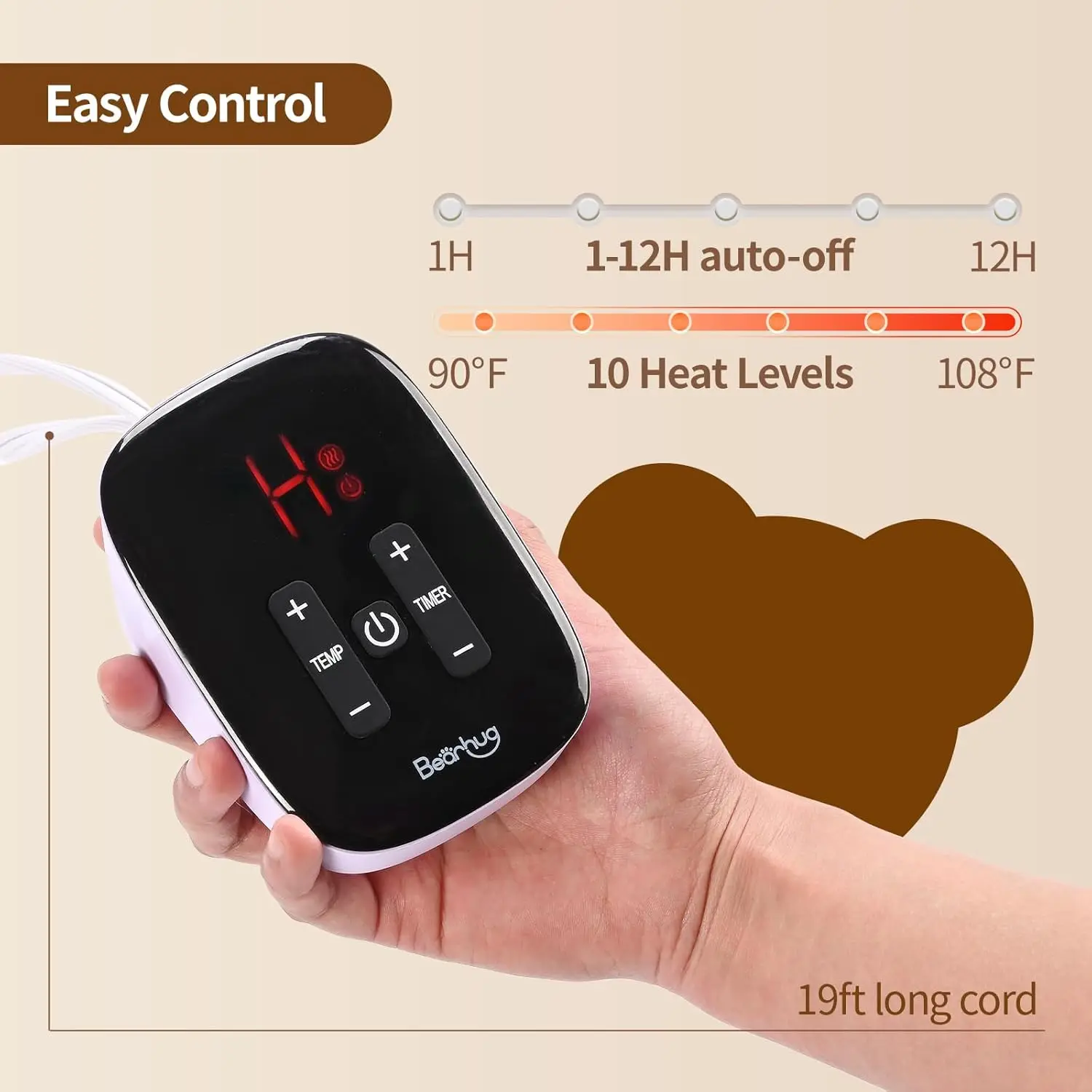 Electric Blanket Full Size 77" x 84", 10 Heat Settings Heated Blanket, 1-12 Hour Auto Shut-Off, Faux Fur & Sherpa