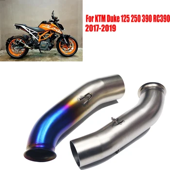 Motorcyle Exhaust system Middle Link Pipe tail pipe Moto 51mm Connection Escape for KTM RC390 DUKE 125 250 390 2017 2018 2019