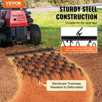 VEVOR Drag Harrow 4'x4' Heavy-Duty Chain Harrow with 69 Teeth ATV UTV Tractor Attachments Field Drag Mat for  Sod Prepping 2