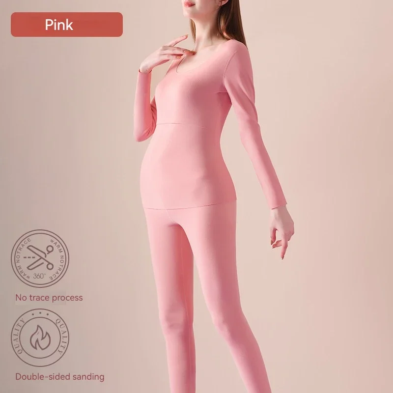 Pregnant Women's Autumn Clothing Set German Velvet Thermal Underwear Autumn and Winter Thin Velvet Postpartum Maternity Pants