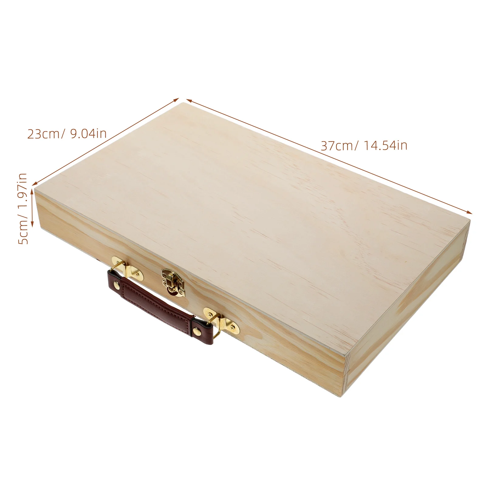 1Pc Portable Premium Wooden Paint Box Artist Drawing Tool Case Sketchbooks Storage Box With Handle Durable Lightweight Craft