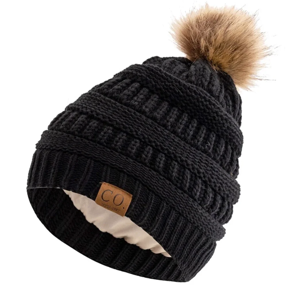 Neue Mode Anti-Statische Winter Hut Satin Thermische Faux Pelz Pompoms Mützen Hut Frauen Mädchen Im Freien Chic Hüte – Detail 16