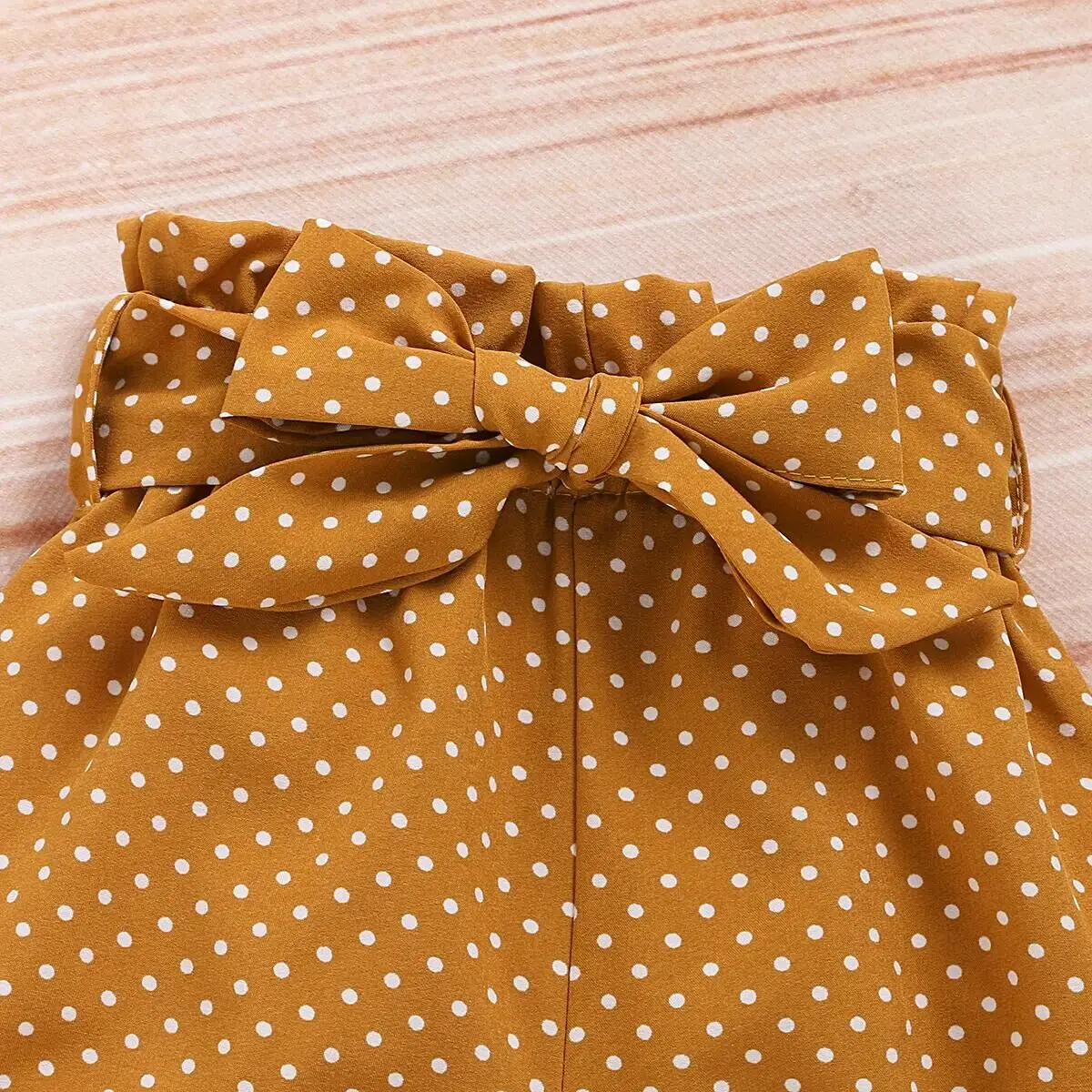 0-18 Monate Neugeborene Mädchen Kleidung Stram pler Punkt Hose mit elastischem Bund Säugling Stirnband mit Schleifen knoten 3 Stück niedlichen lässigen Set – Detail 5