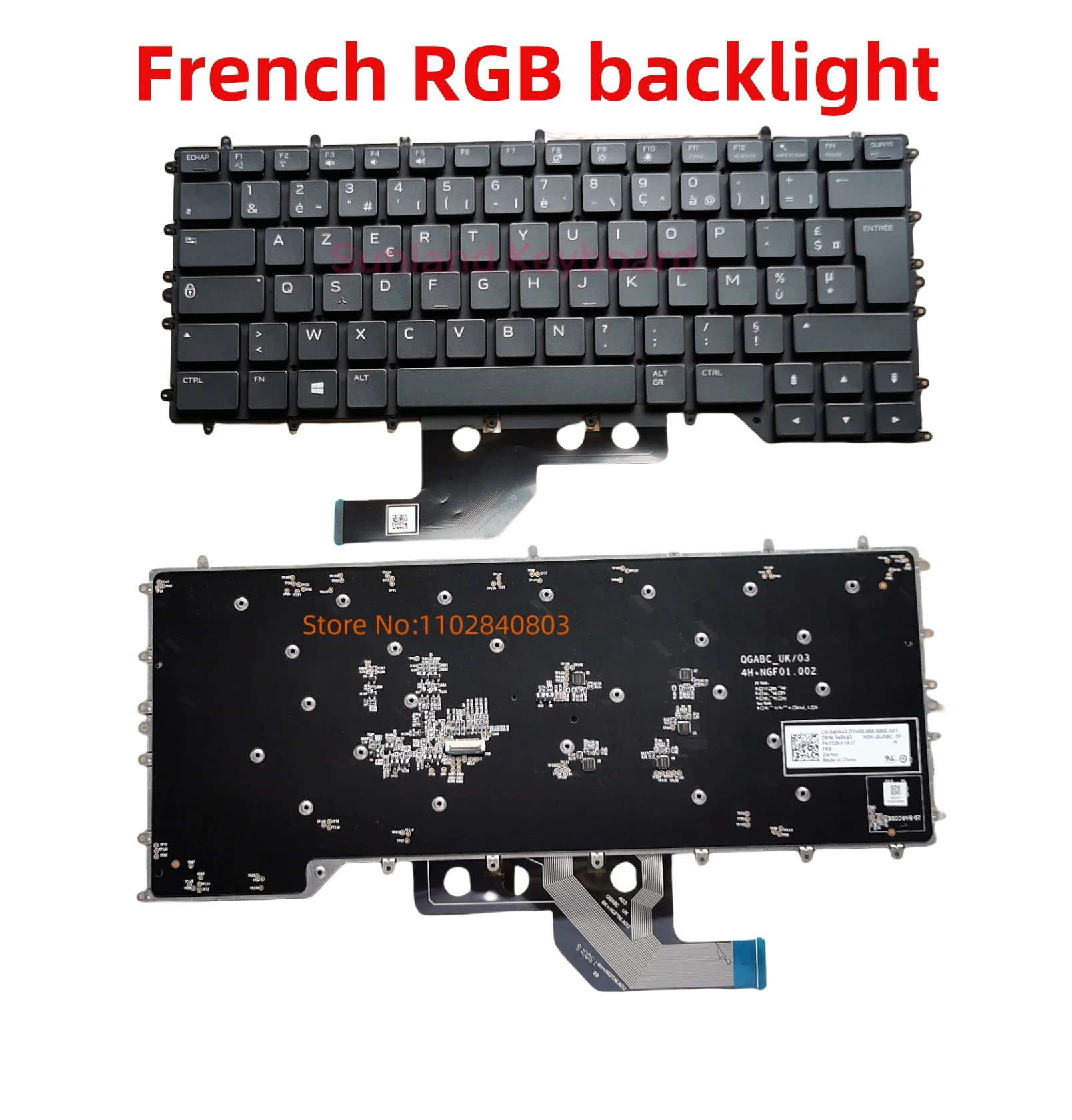 델 에일리언웨어 M15 R3 M15 R2 N18E 0080CF 0800DR 094DNY 키보드 Teclado, 오리지널 프랑스 독일 영국 라틴 RGB 백라이트, 신제품