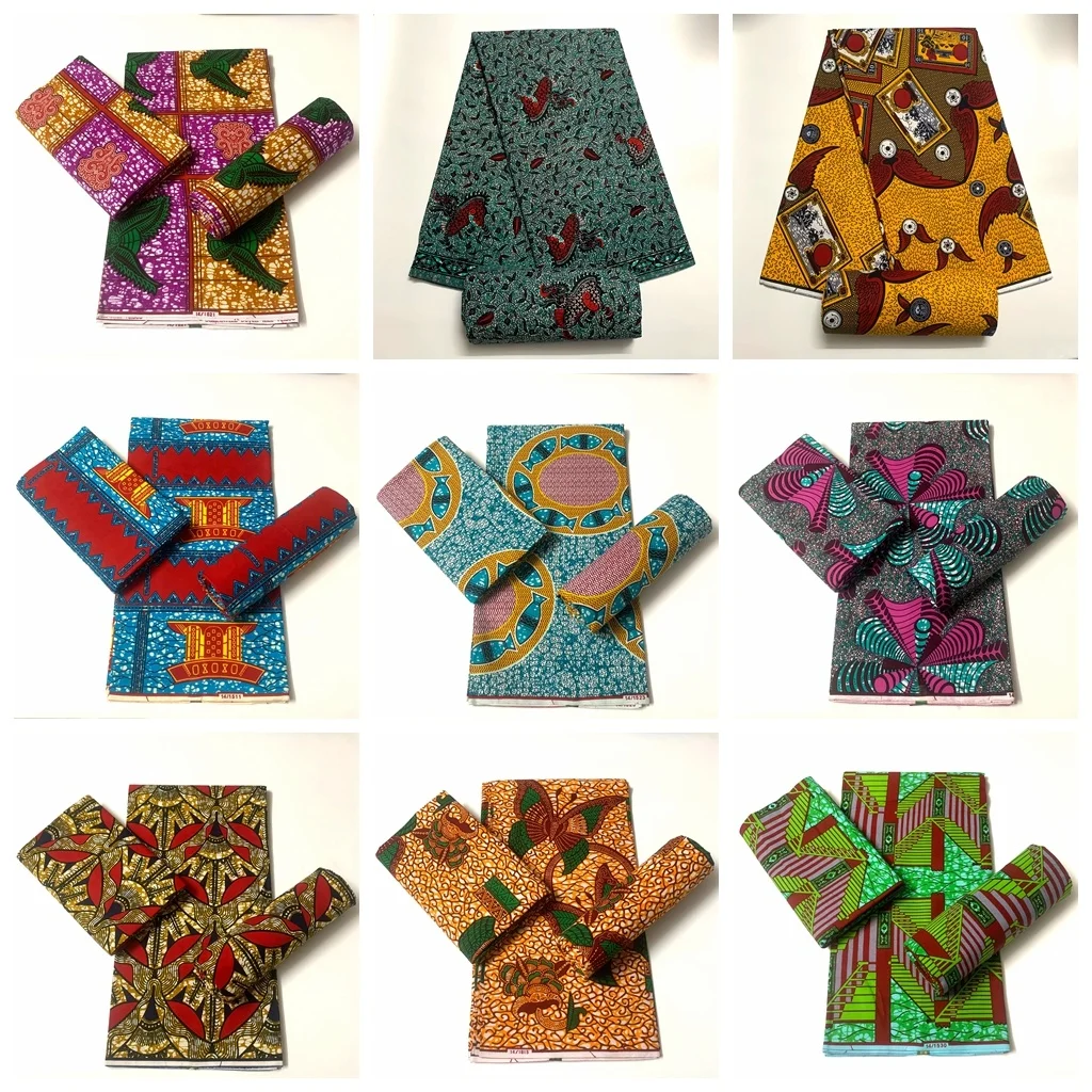 

Новинка 100% хлопок Оригинальная Ткань из натурального воска Анкара 2023 ткань с Африканским принтом для свадебного платья ткань африканская ткань вощеная ткань