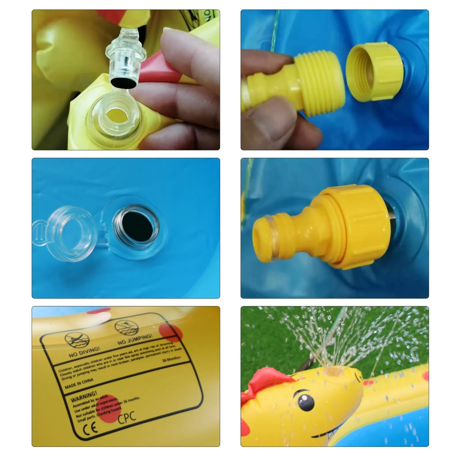 Inflatable Sprinkler Pool For Kids 3 in 1 Baby Cushion Outdoor Splash Pad Toddlers Children Backyard Fun Water Toys Gift inflatable pool float