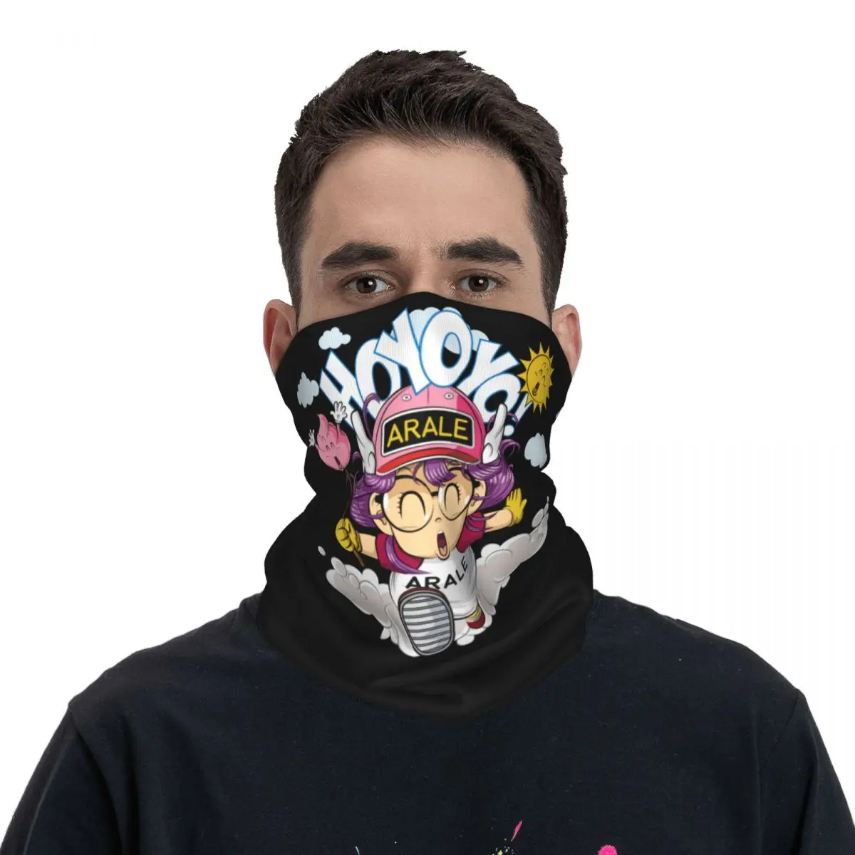 

Arale Bandana Neck Cover Printed Dr Slump Toriyama Anime Manga 90s Cute Robot 80s Mask Scarf Warm Cycling Scarf