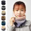 Coldproof Knitted Ring Scarf Outdoor Gradient Color Warm Thicken Plush Scarf Wrap Neck Scarves Winter Accessories 1