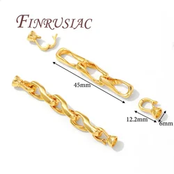 18K Gold Plated Bracelet Fasteners and Connectors - 2 Pieces (Chocolate Color)