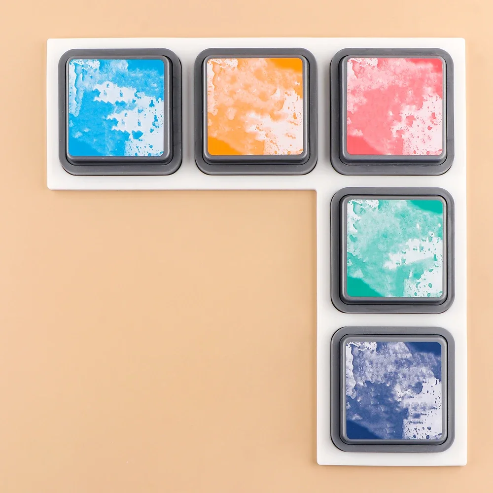 Inkpad Holder L-Shape Square Non-Slip Silicone Corner