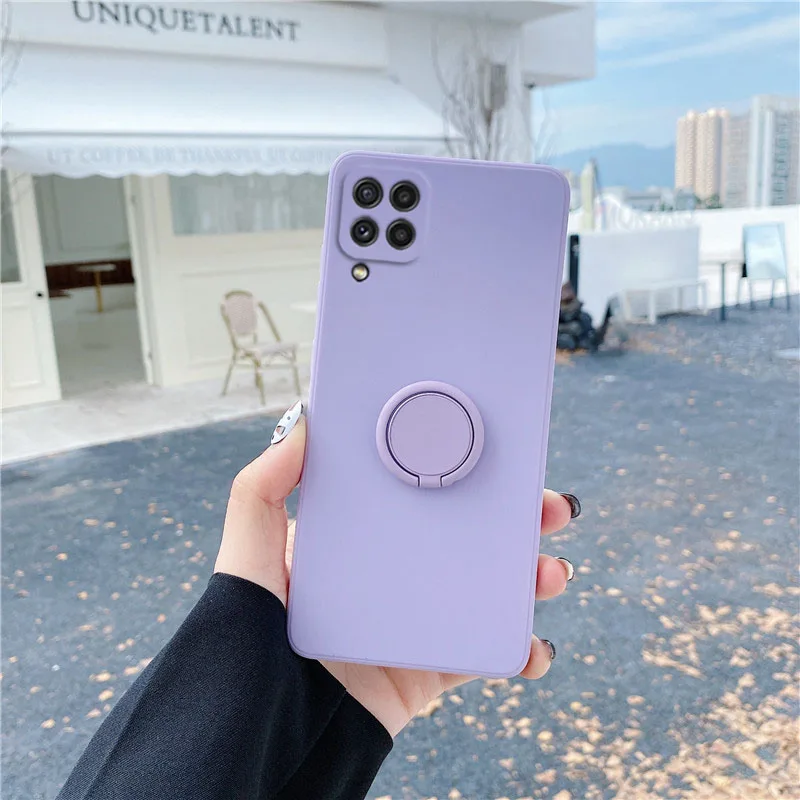 Liquid Fold Holder Ring Silicone Phone Case - Original Back Cover