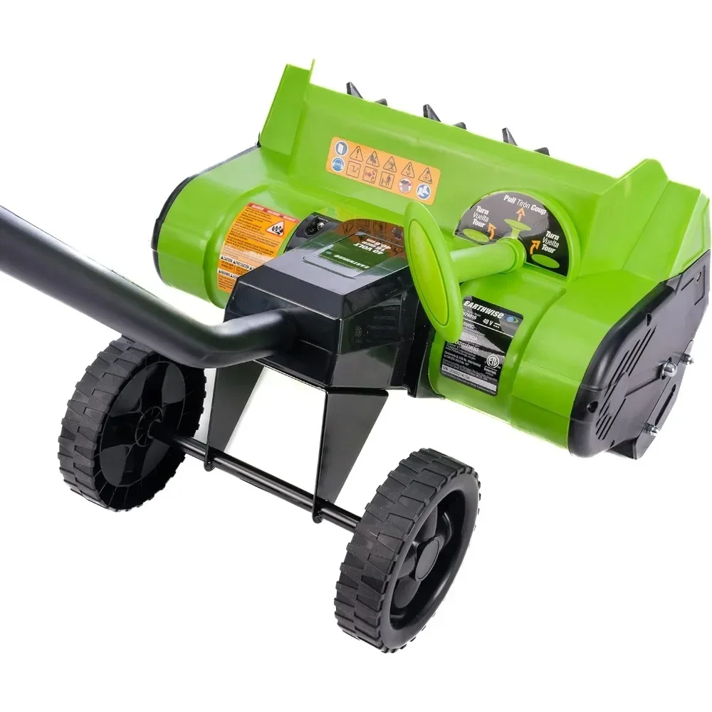earthwise sn74016 40-volt cordless electric snow shovel, brushless motor, 16-inch width, 300lbs/minute (battery and charger incl