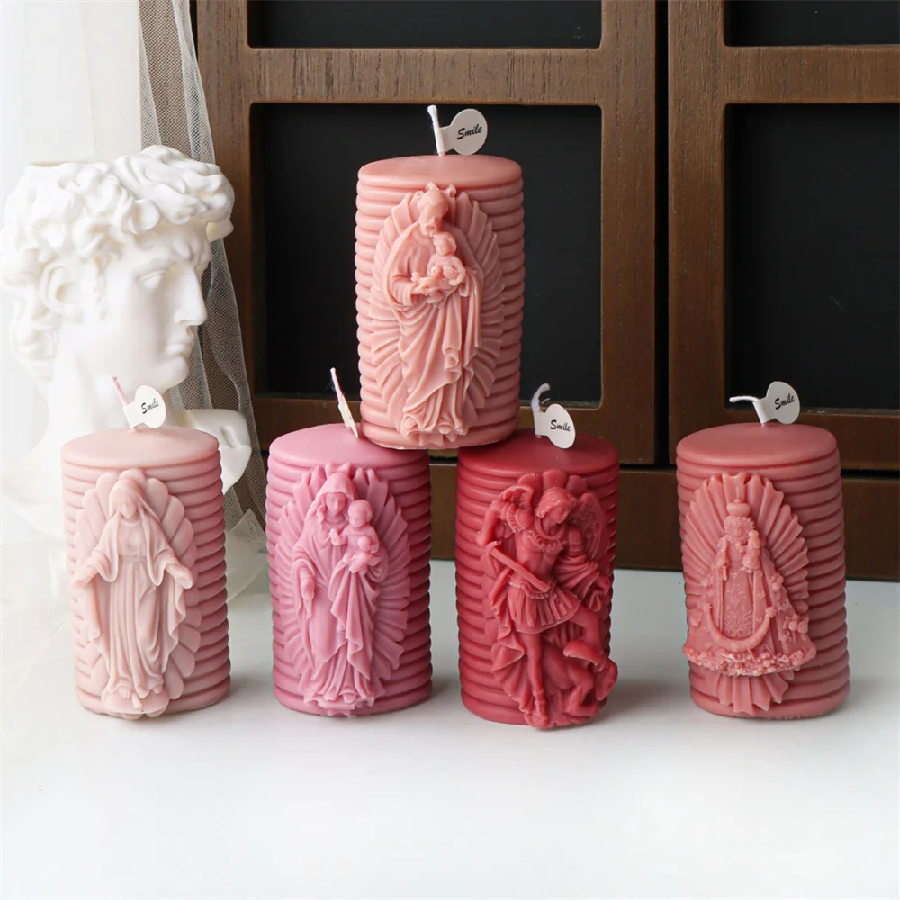 Jesus & Virgin Mary Silicone Candle Mold – Resin/Plaster Candle Mold S2f418c1b38984e9088c555c908998686u