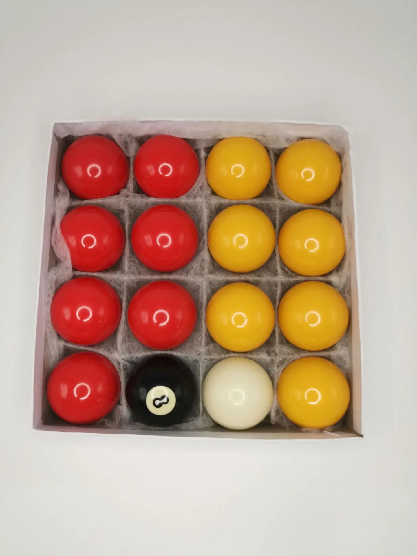 Black Box Packing Red Yellow 16 Pieces Billiard Pool Ball Set 2 Inch Pool Ball for Indoor Gym Games