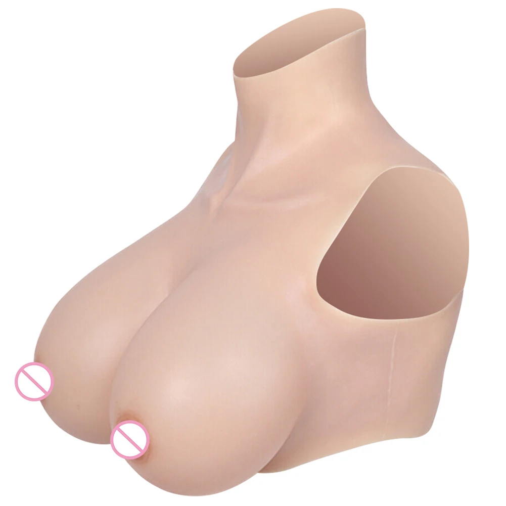 Silicone Breast Forms Drag Queen A-H Cup Cosplay Fake Boobs Bodysuit Crossdressing Breast Plate Crossdresser Chest