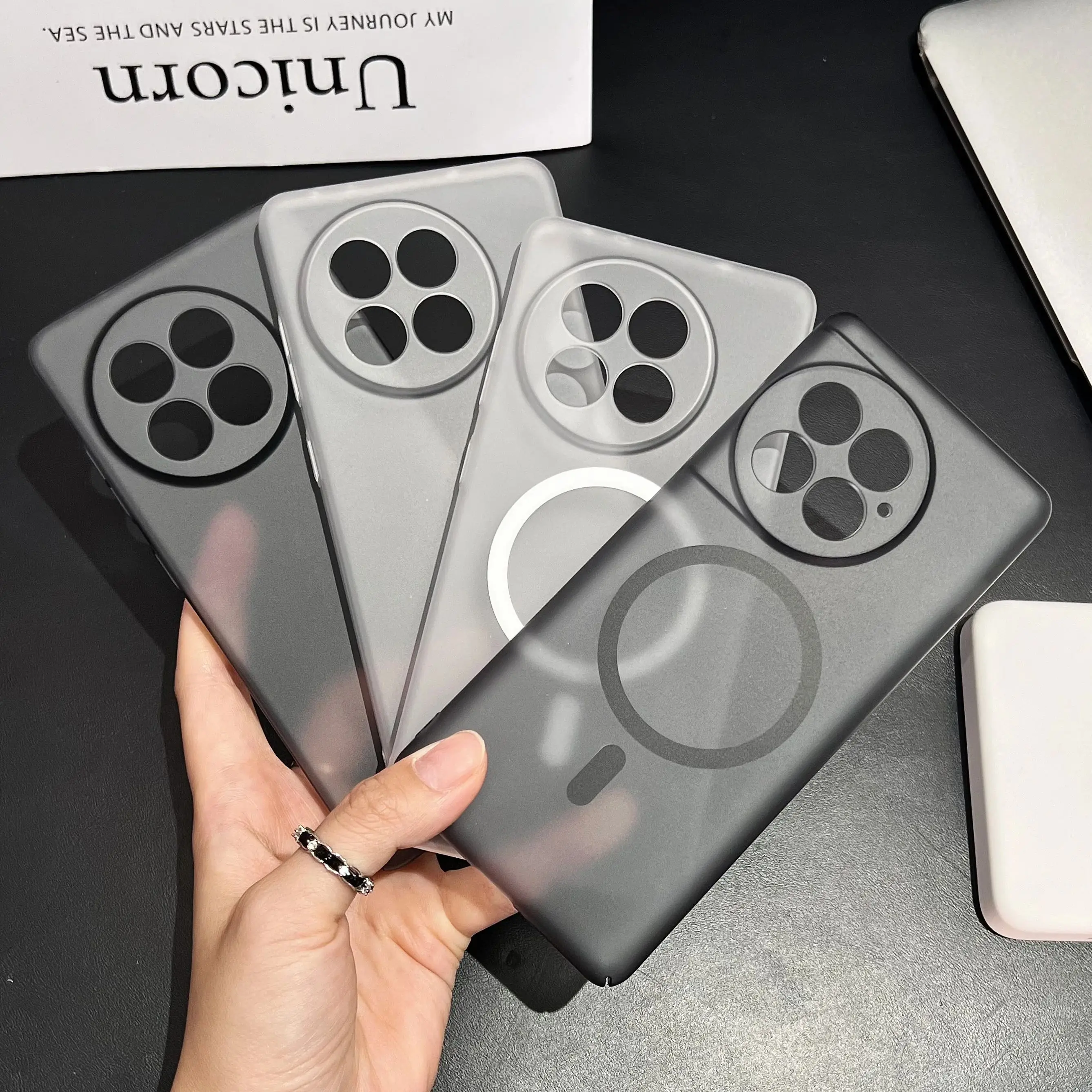 Magnetic Ultra Thin Translucent Shockproof Case with Matte Finish