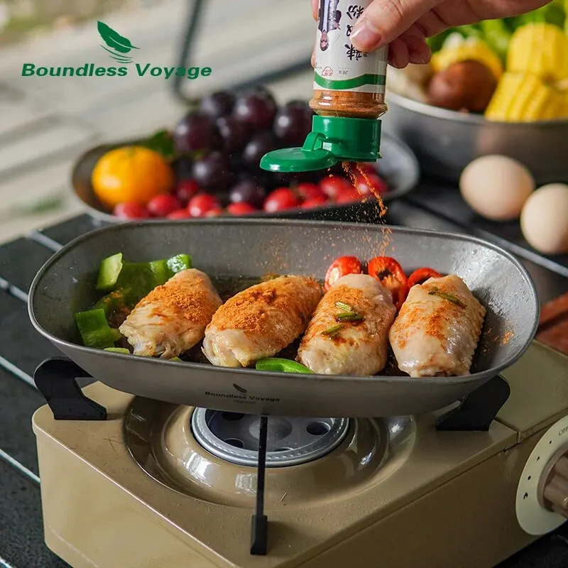 Boundless Voyage Ultralight Titanium Dinner Plate with Carry Bag
