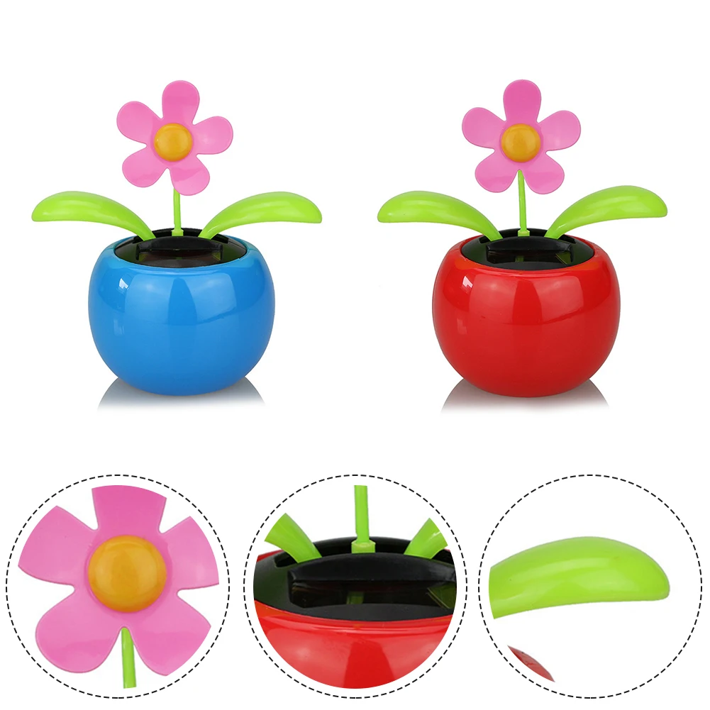 

Car Powered Flower Ornaments Dancing Toy Sun Flower Pot Car Decoration Swinging Auto Dashboard Home Cute Accessories