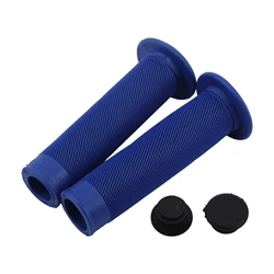 Enhanced Universal Motorcycle Rubber Hand Grips (Blue)
