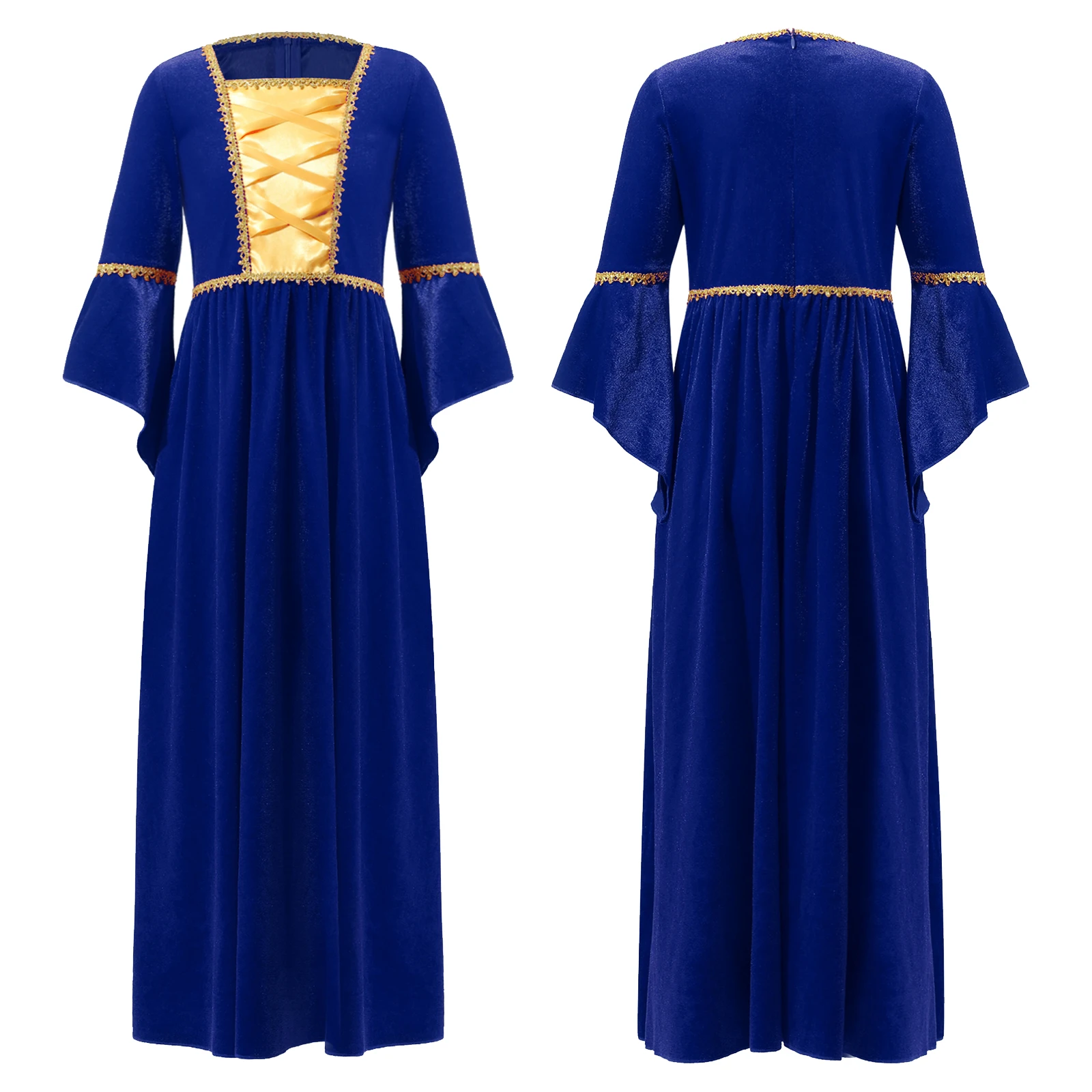 KidsGirlsQueenCosplayDressMedievalRenaissanceVintagePrincess