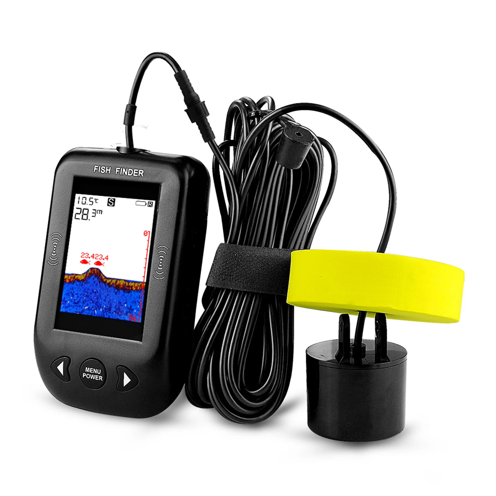 Détecteur de poissons portable sonar main avec écran LCD pour bateau kayak pêche de nuit jusqu'à 100m