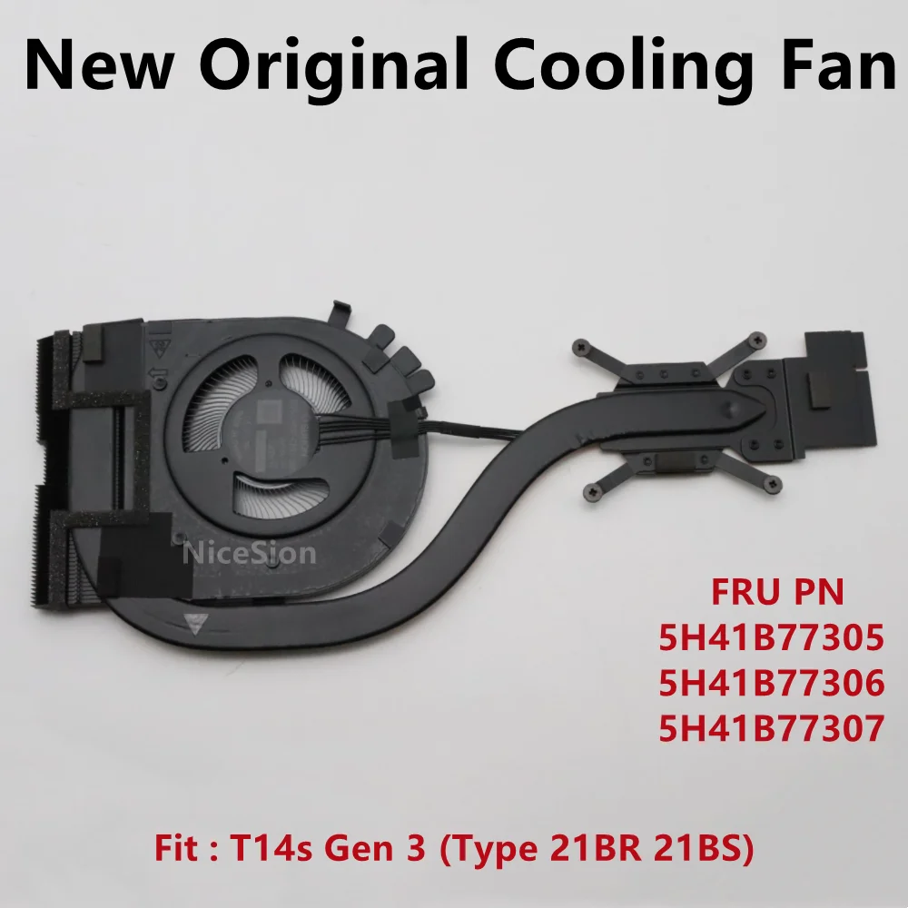 

New Original For Laptop Lenovo ThinkPad T14s Gen 3 Type 21BR 21BS CPU Cooling Fan Heatsink Radiator FRU PN:5H41B77305 5H41B77307