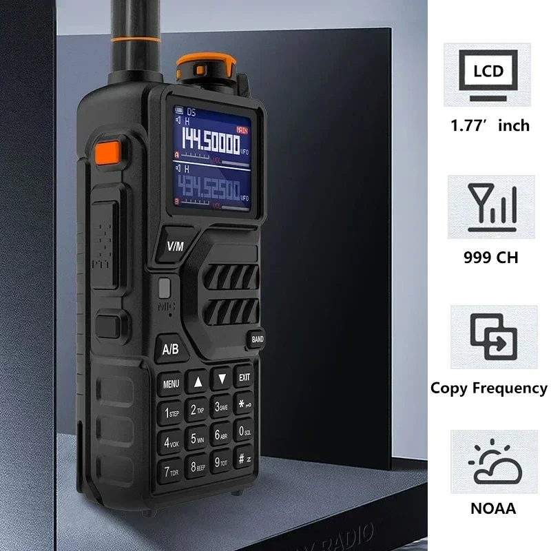 Baofeng K5 Pro Max Walkie Talkie 12W UHF VHF High Capacity Six-Band AM 108-136MHz NOAA Long Range Noise Reduction BF-UVK5M Radio 3