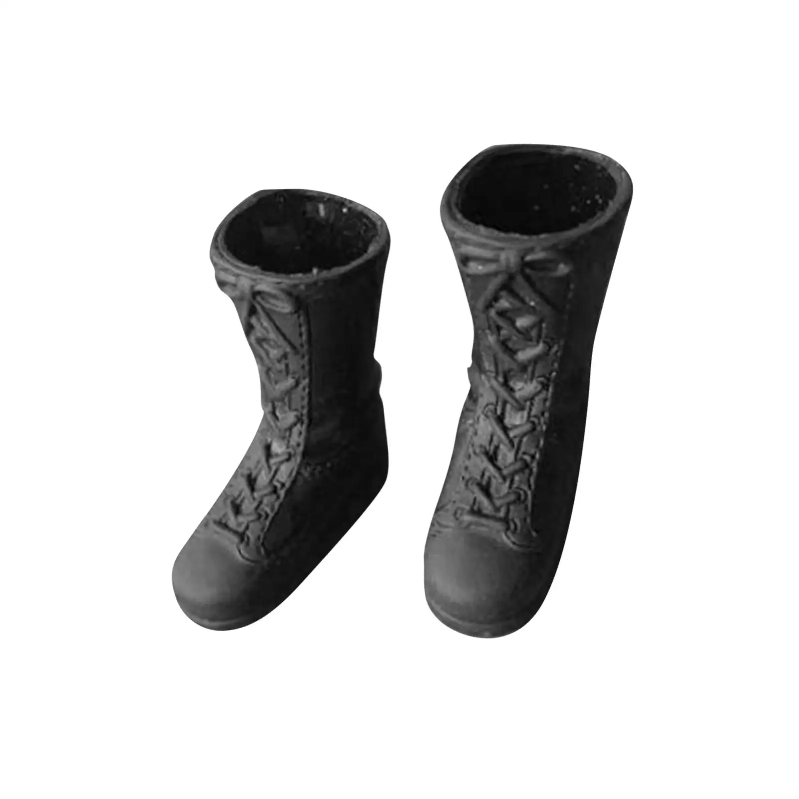 1/6 Scale Ankle Bootie Miniature Soldier Costume, Mid Calf boots Outfit Fashion for 12`` inch Soldier Figures Accessory